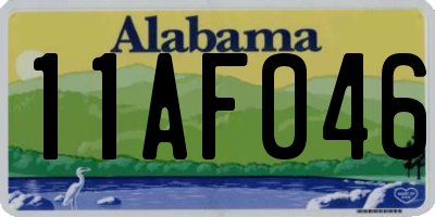 AL license plate 11AF046