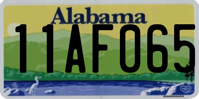 AL license plate 11AF065