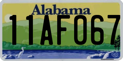 AL license plate 11AF067