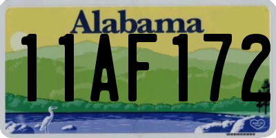 AL license plate 11AF172