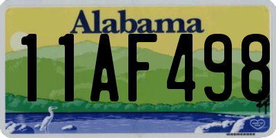 AL license plate 11AF498