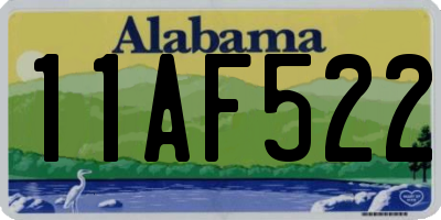 AL license plate 11AF522