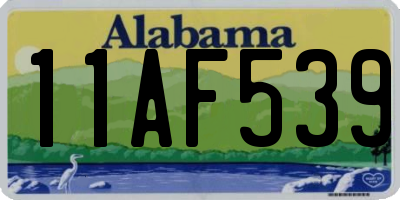 AL license plate 11AF539