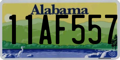 AL license plate 11AF557