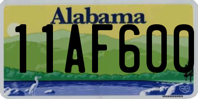 AL license plate 11AF600