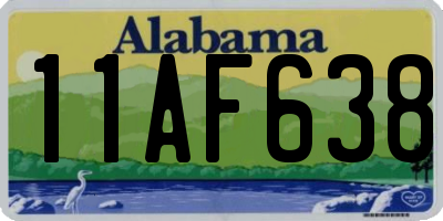 AL license plate 11AF638