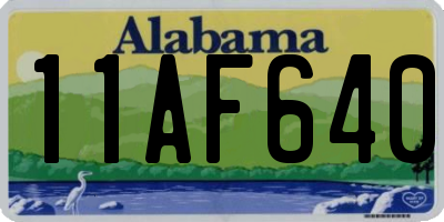 AL license plate 11AF640