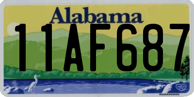 AL license plate 11AF687