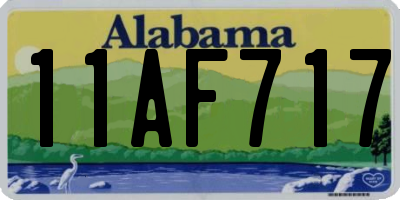 AL license plate 11AF717