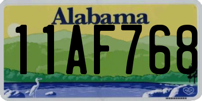 AL license plate 11AF768