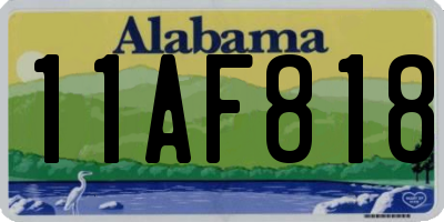AL license plate 11AF818