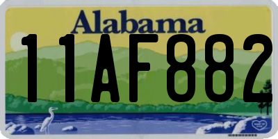AL license plate 11AF882