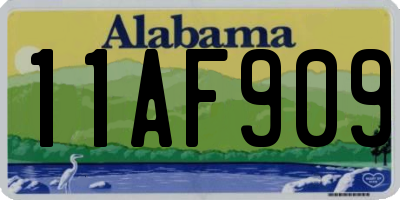 AL license plate 11AF909