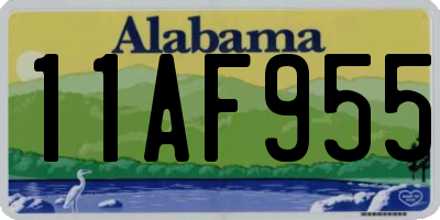 AL license plate 11AF955