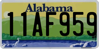 AL license plate 11AF959