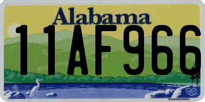 AL license plate 11AF966