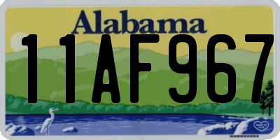 AL license plate 11AF967