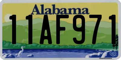 AL license plate 11AF971