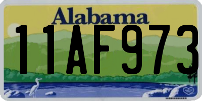 AL license plate 11AF973