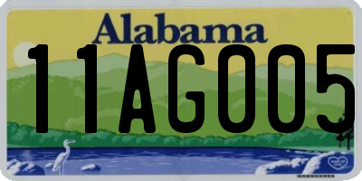 AL license plate 11AG005