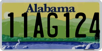 AL license plate 11AG124
