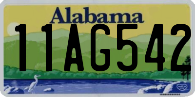 AL license plate 11AG542