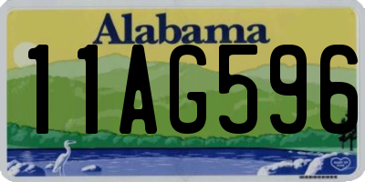 AL license plate 11AG596