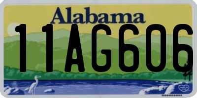 AL license plate 11AG606