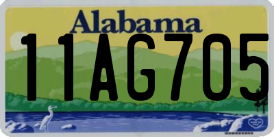 AL license plate 11AG705