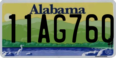 AL license plate 11AG760