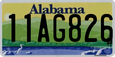 AL license plate 11AG826