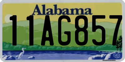 AL license plate 11AG857