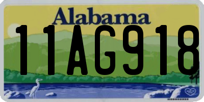AL license plate 11AG918