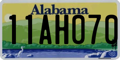 AL license plate 11AH070
