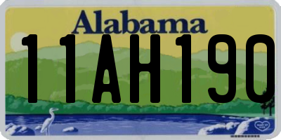 AL license plate 11AH190