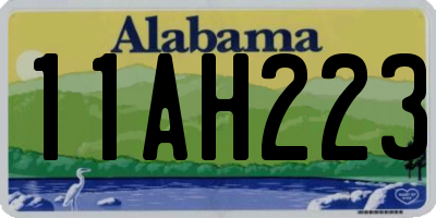 AL license plate 11AH223