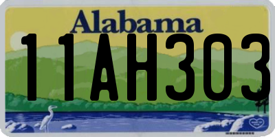 AL license plate 11AH303