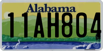 AL license plate 11AH804