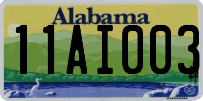 AL license plate 11AI003
