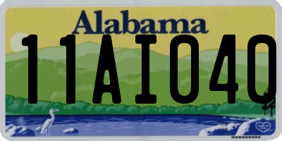 AL license plate 11AI040