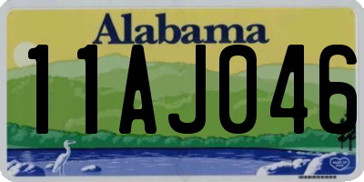 AL license plate 11AJ046