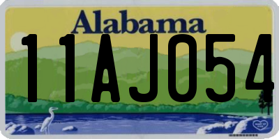 AL license plate 11AJ054