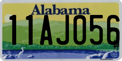 AL license plate 11AJ056