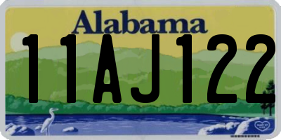 AL license plate 11AJ122