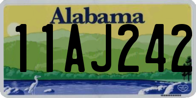 AL license plate 11AJ242
