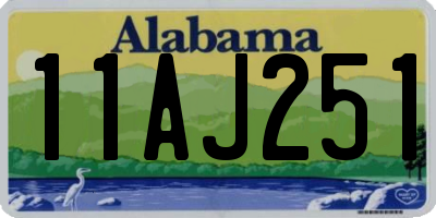AL license plate 11AJ251
