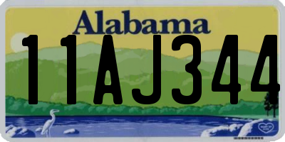 AL license plate 11AJ344
