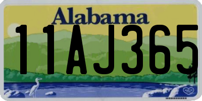 AL license plate 11AJ365