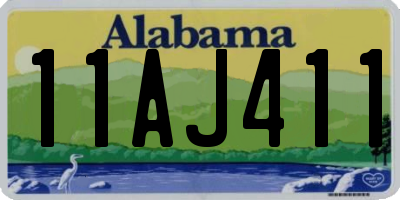 AL license plate 11AJ411