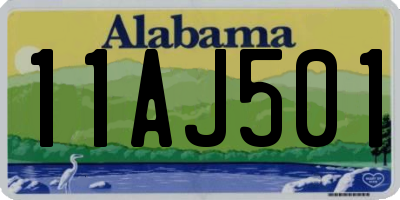 AL license plate 11AJ501